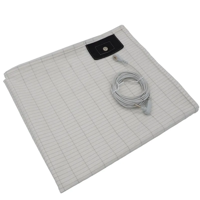 Anti Radiation Cotton Silver Coated Fiber Conductive Fabric bed sheet earthing sheet

