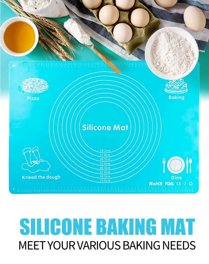 Multicolor Nonslip Highquality Kneading Dough Silicon Baking Mat