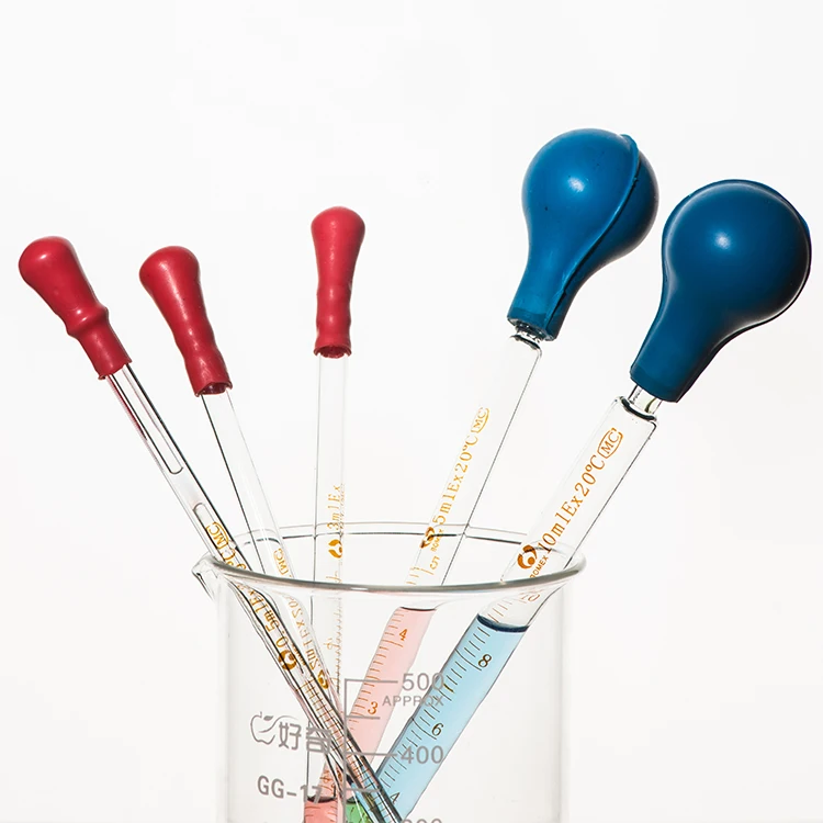 Graduated Dropper Lab 0.55 Ml Glass Graduated Dropping Pipette With