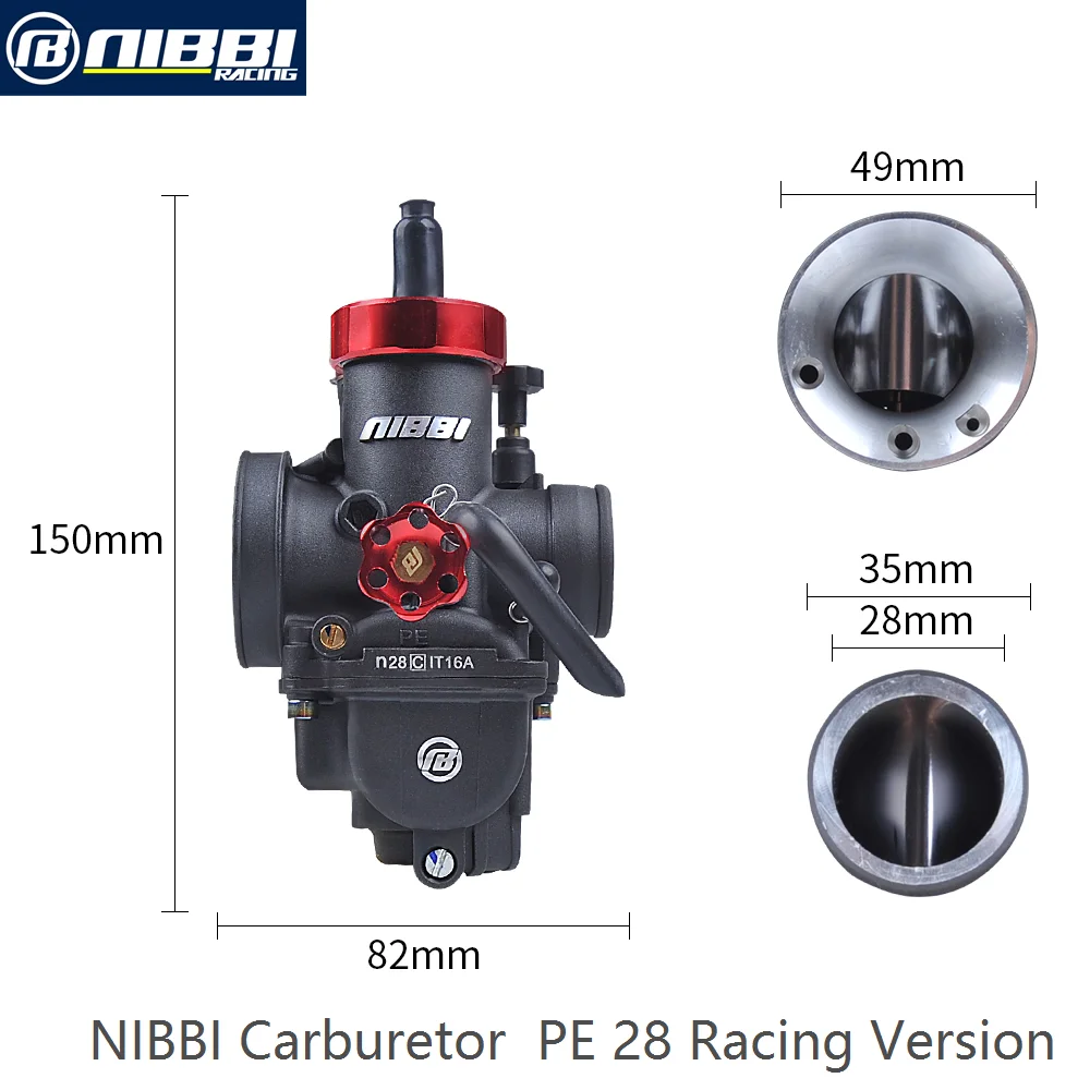 Nibbi Carburetor Pe28 (racing Version) 28mm 150-250cc 2/4 Stroke Engine ...