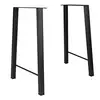 Factory Price Industry OEM Trapezoid Dinner Table Legs Metal Cast Iron Bench Legs Coffee Table Base Wheels For Table Legs
