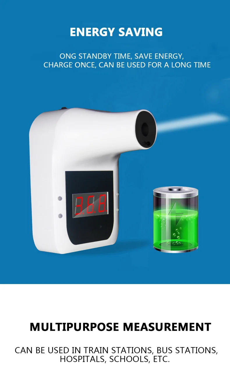 Automatic Induction Wall Mount Digital Body No Touch Thermometer