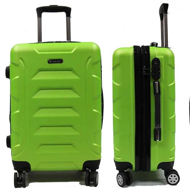 green hard suitcase