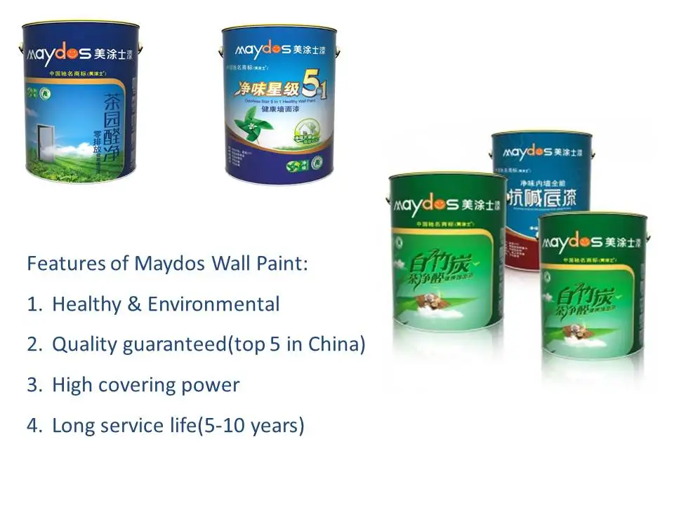 Maydos Building Materials Odorless Acrylic Emulsion Paint Washable Interior Wall Paint For Home