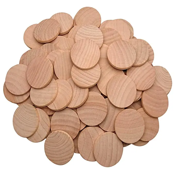 Wooden craft Cercles Rond Disque inachevée bois découpes Ornement projet Al 