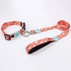 Custom luxury dog accessories polyester sublimation logo pet dog collars leashes
