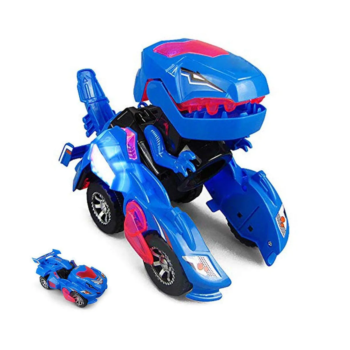 Transforming Dinosaur LED Car Toys With Light Sound Electric toy Kids M3C9 