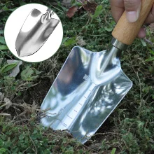 product 10 piece heavy duty stainless steel garden tool set manual includes detachable storage tote bag mini diy men women a one wood-4