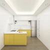 Adornus high gloss yellow small champagne coffee furniture wall kitchen cabinets with glass door