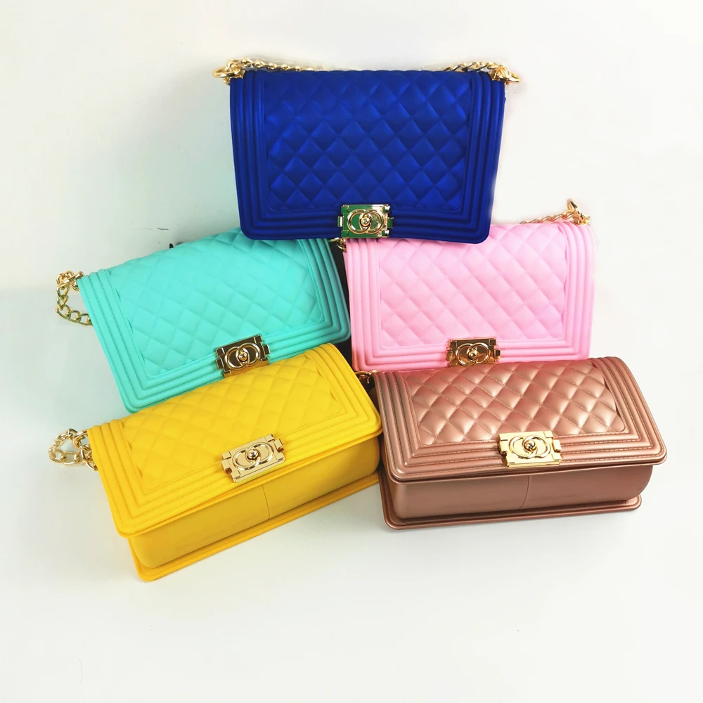 
TS9009 Sac a main Wholesale 2020 Fashion solid color jelly designer bags Ladies Purses women handbags Jelly purse and handbags 