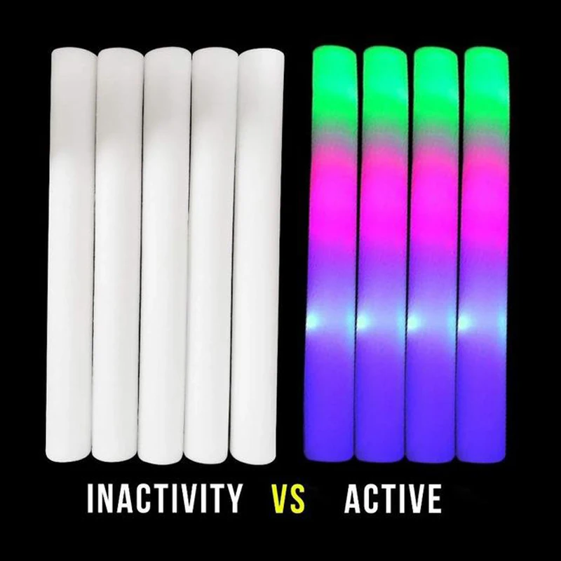 Factory Custom Led Foam Glow Sticks 3 Modes Color Changing Party