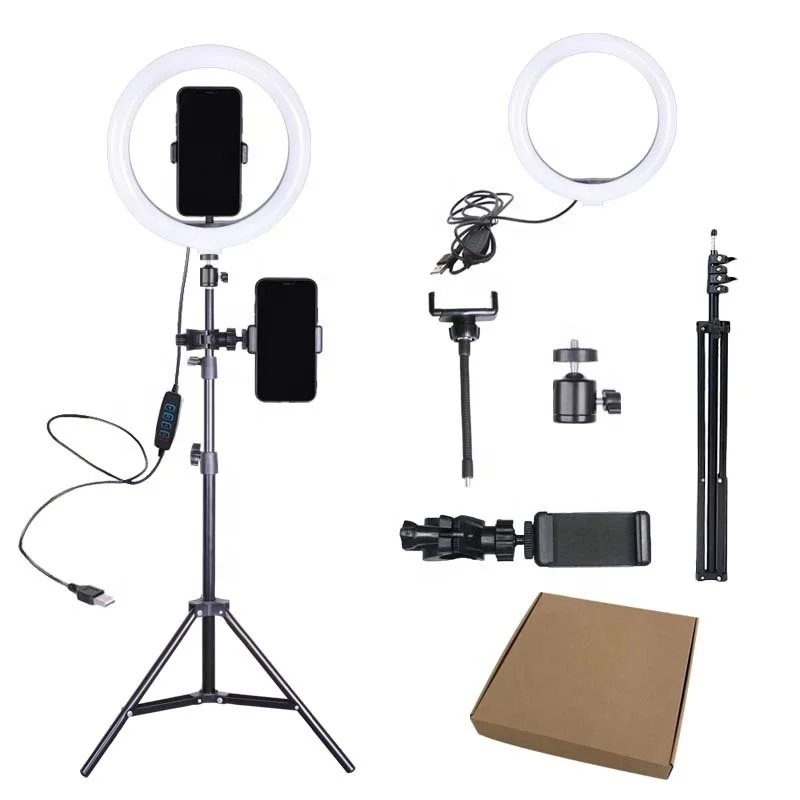 

10inch LED Ring Photographic Light for Makeup Beauty aro de luz led Phone Holder Tiktok Selfie With Tripod Camera Led Ring Light