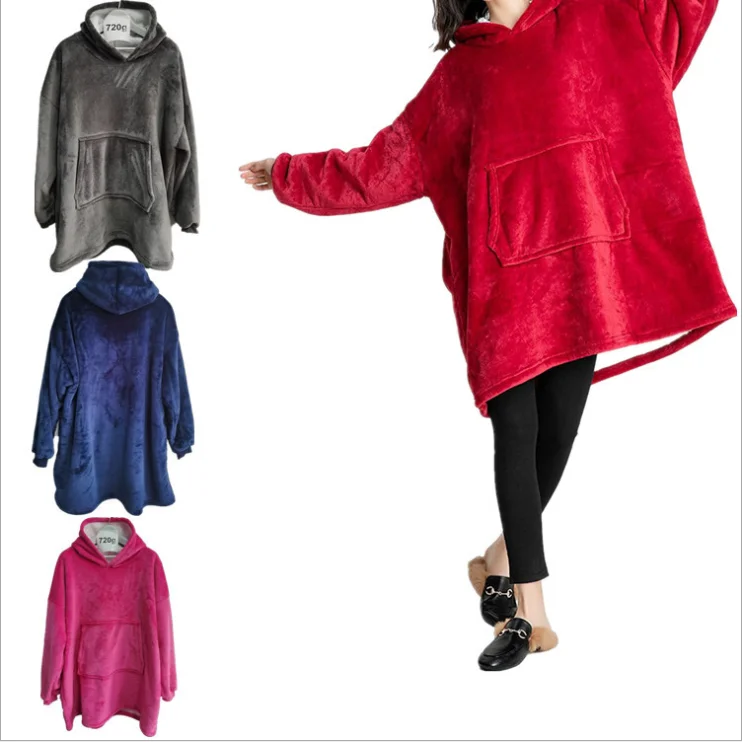 
Polynes comfortable sherpa winter blankets Hoodie adult fleece oversized comfy hoodie blankets 
