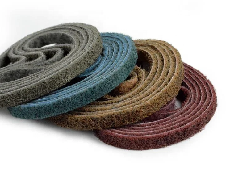 Abrasive Tools 4pcs 520*10mm Non-woven P150-600 Nylon Sanding Belt with Cloth Backing Nylon Abrasive Sanding Belt with Cloth Backing for Surface Conditioning Belt with Cloth Backing Sand