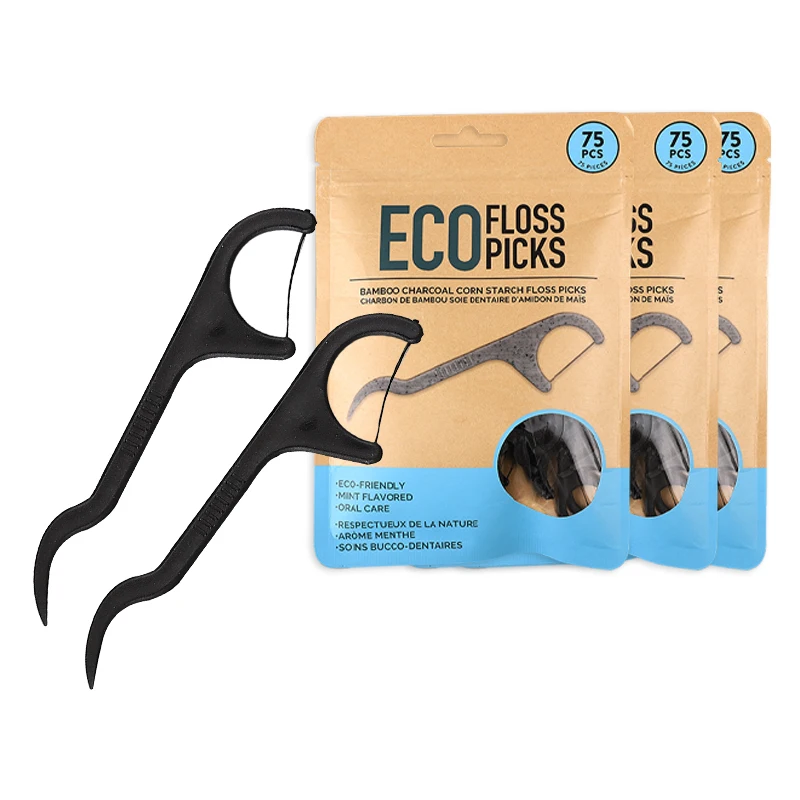 75pcs Ecofriendly Mint Flavored Biodegradable Dental Floss Pick Buy