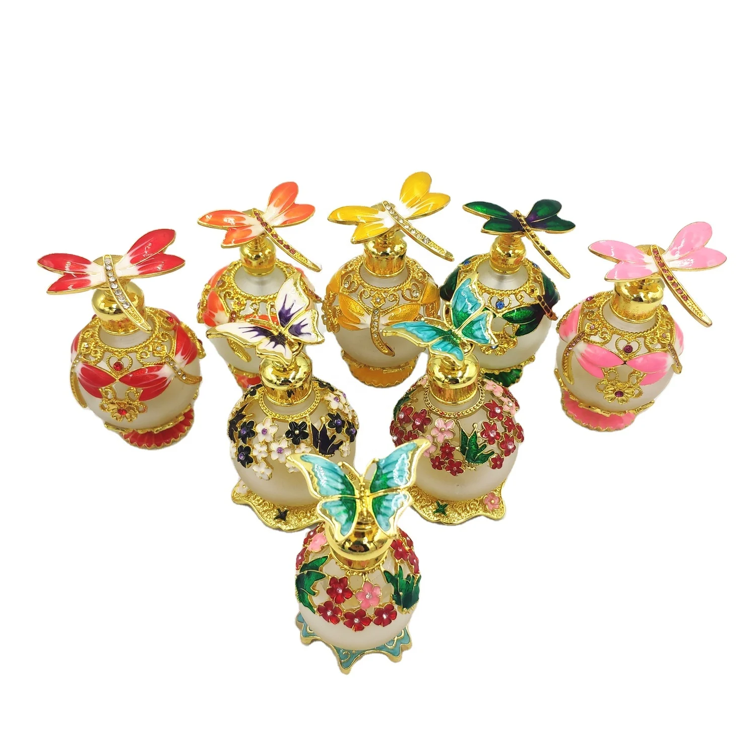 15ml/25ml Empty Butterfly Top Cheap Perfume Bottles With Glass Rod