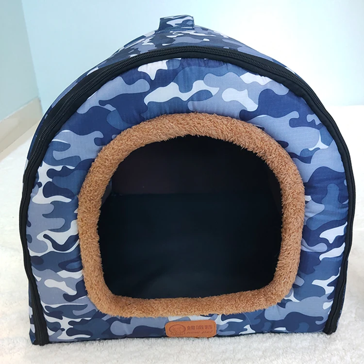 New design camouflage indoor pet house bed pet tent bed with luxury pet bed house