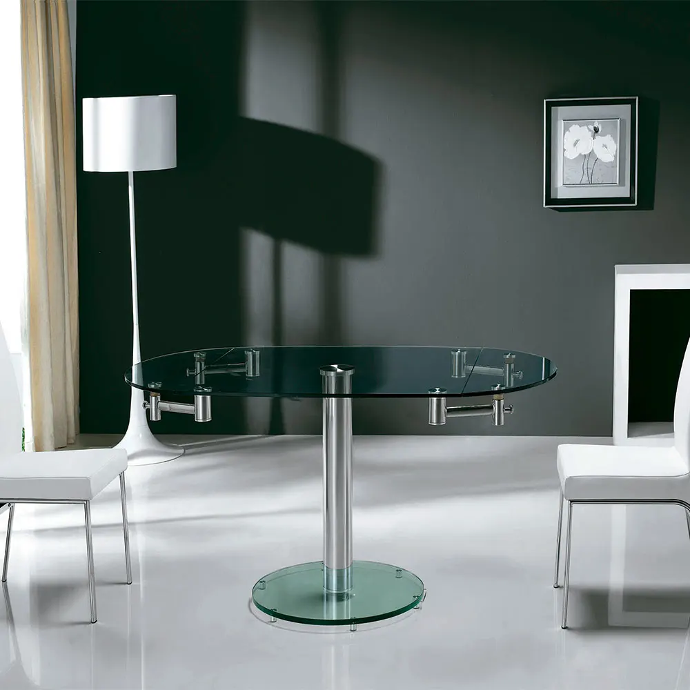 Oval Glass Dining Tables With Expandable And Extendable Function Buy Oval Glass Top Dining 7774