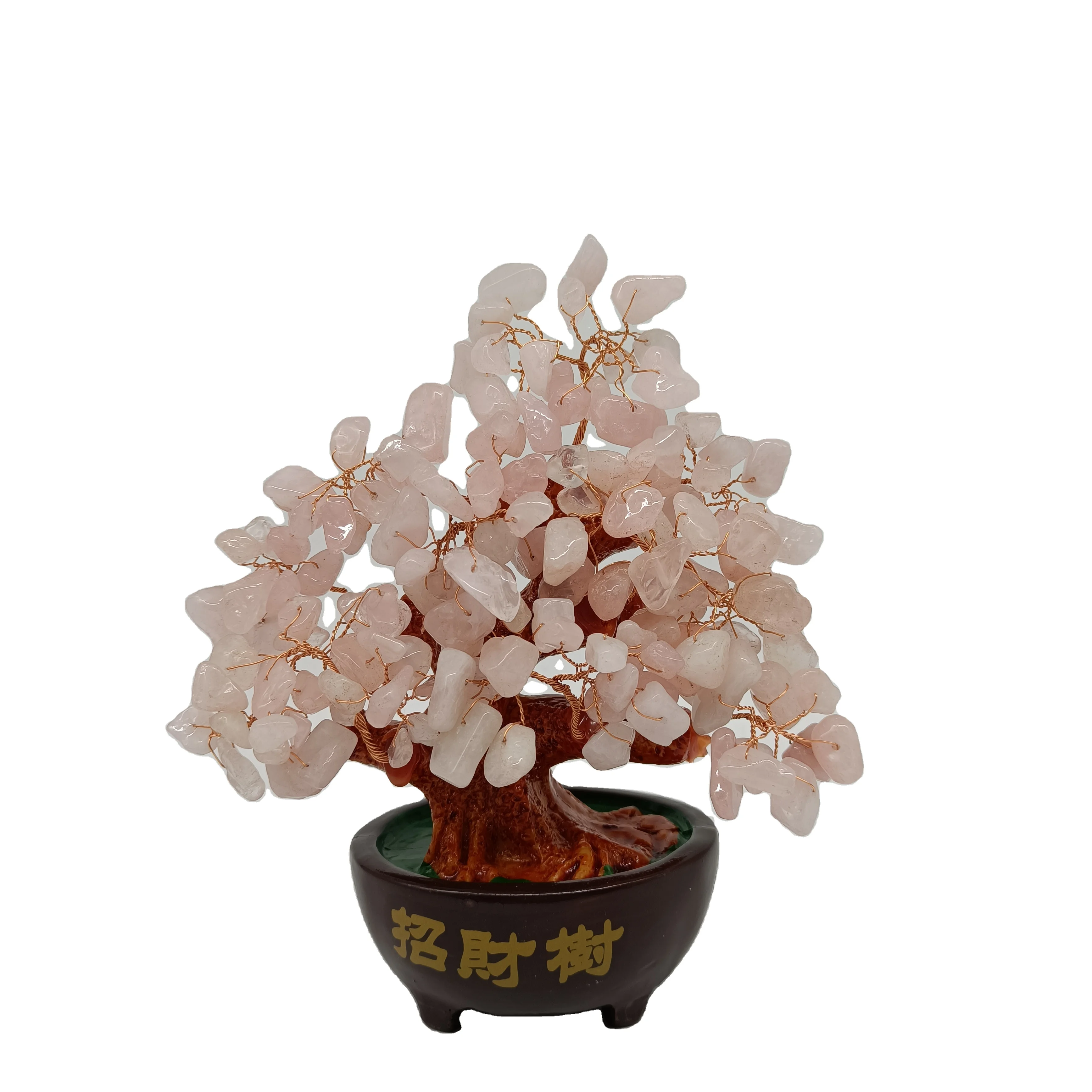 Bonsai Crystal Money Tree - Feng Shui Rose Quartz Amethyst 
