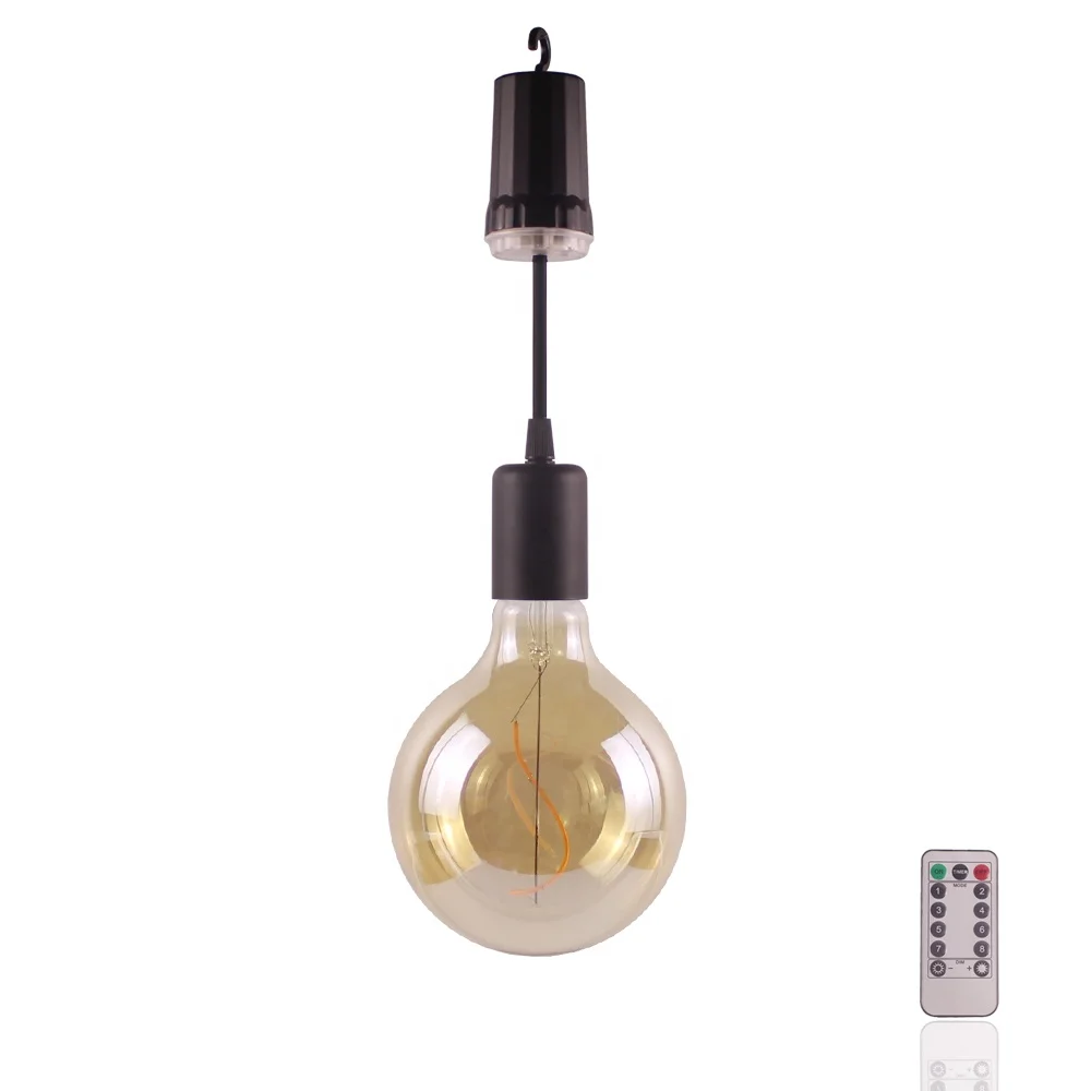 Battery powered 2W Hanging lights led battery light LED pendant lamp with remote control