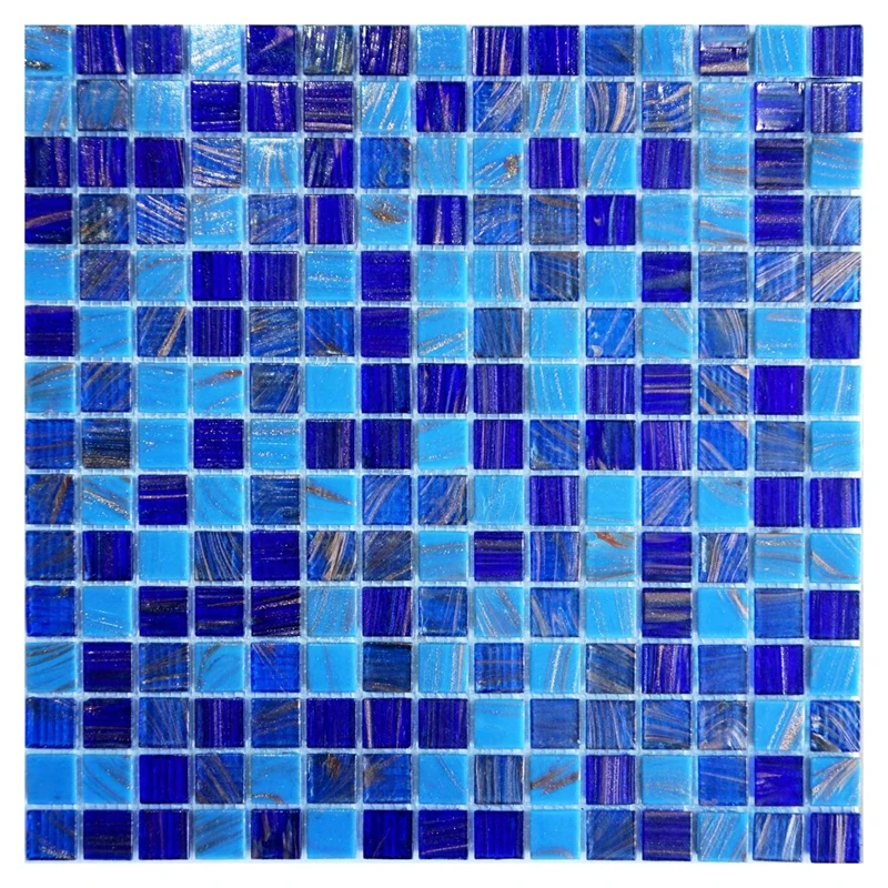 Goldline Tiling Light Blues Luminous Mosaic Swimming Pool Tiles