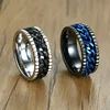 New Arrival Men's Ring Stainless Steel Chain Spinner Rotation Rings The Punk Rock Accessories