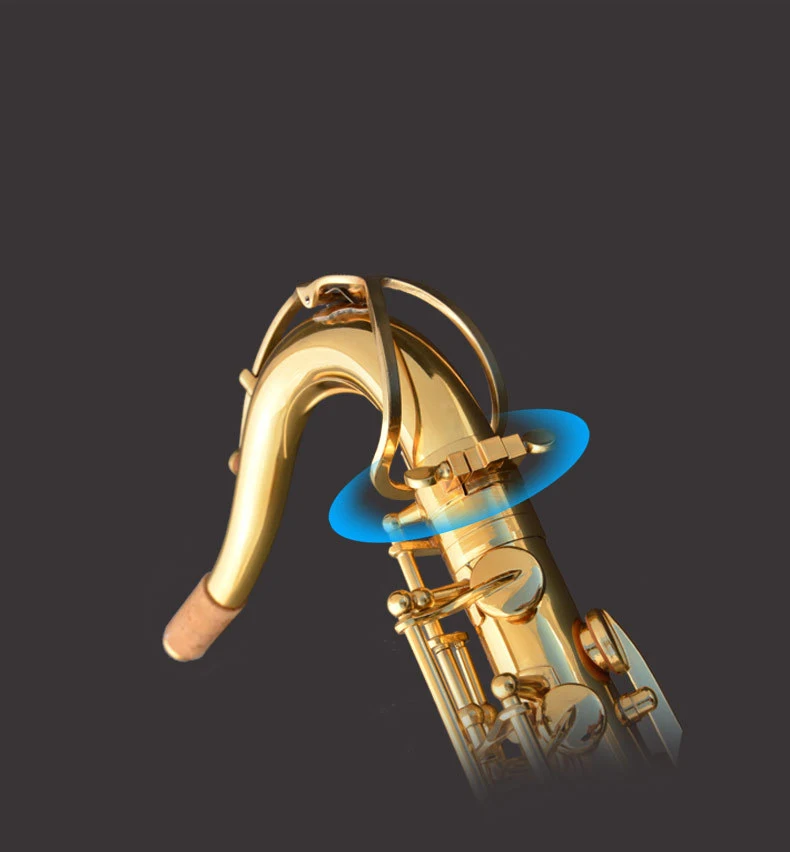 Gold Lacquer Instrument Accessories  China Sax Professional Bb Tenor Saxophone