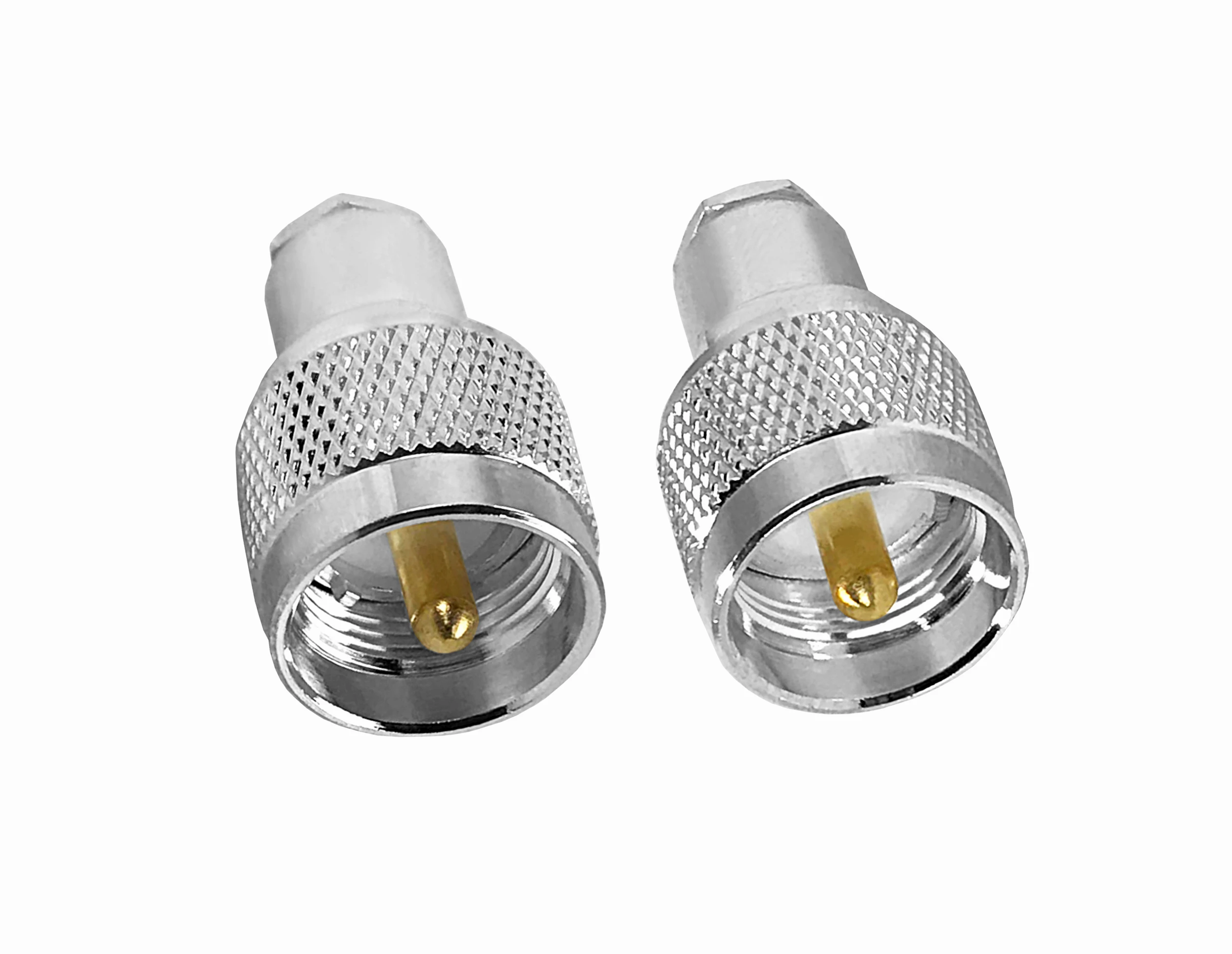 Straight Type PL259 RF Connector UHF Male Plug Connector Clamp For LMR195 RF Coaxial Cable factory