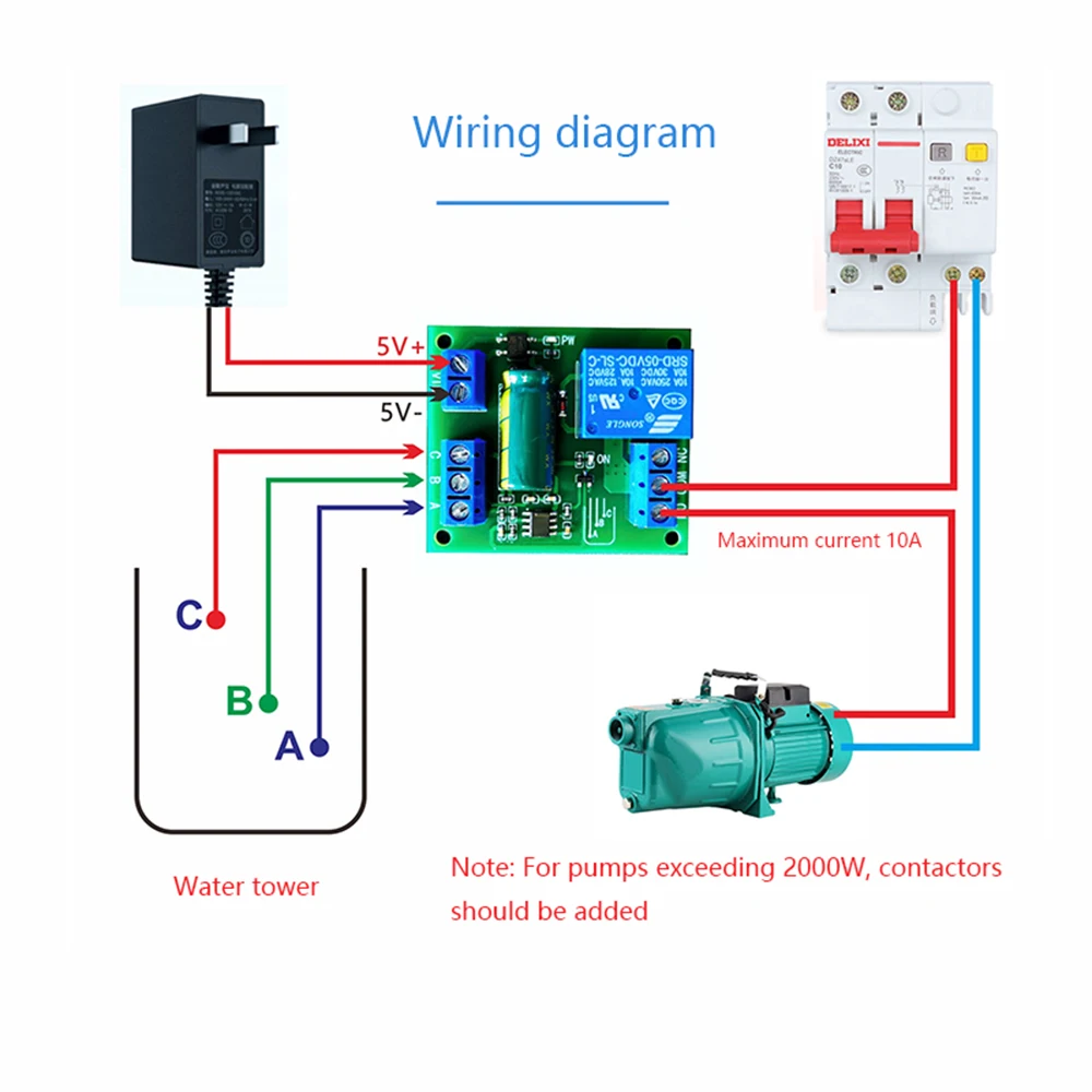 Taidacent 5V 12V Automatic Water Level Control Switch Liquid Level