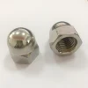din1587 stainless steel hex flange hat type nut wheel nut