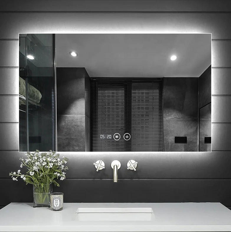 Fogless And Frameless Illuminated Feature Bathroom Wall Led Back