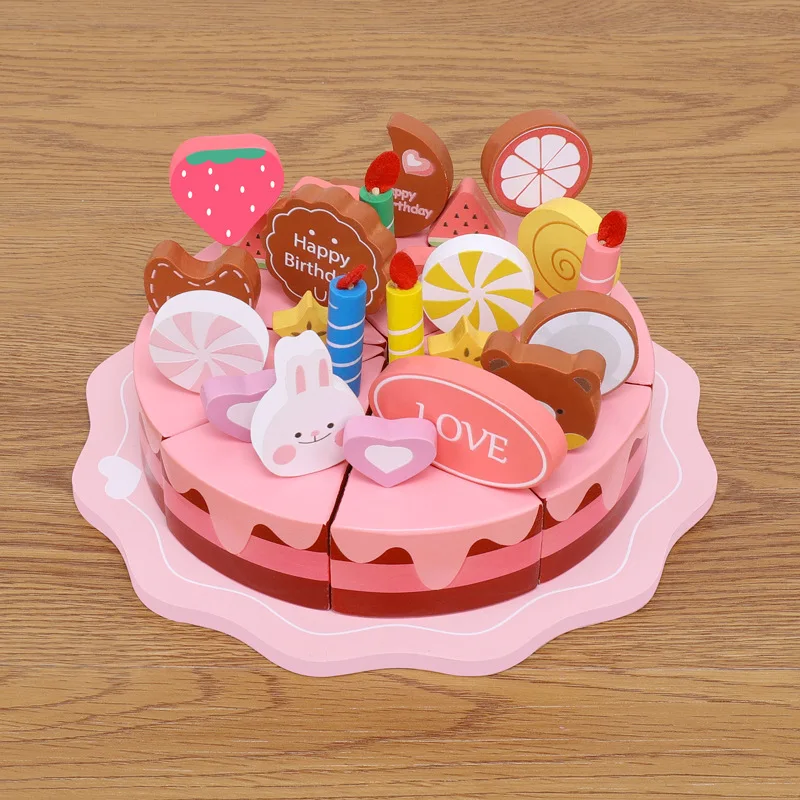 Cutting & Cooking Toy Wooden Food Pretend Play Kitchen Set