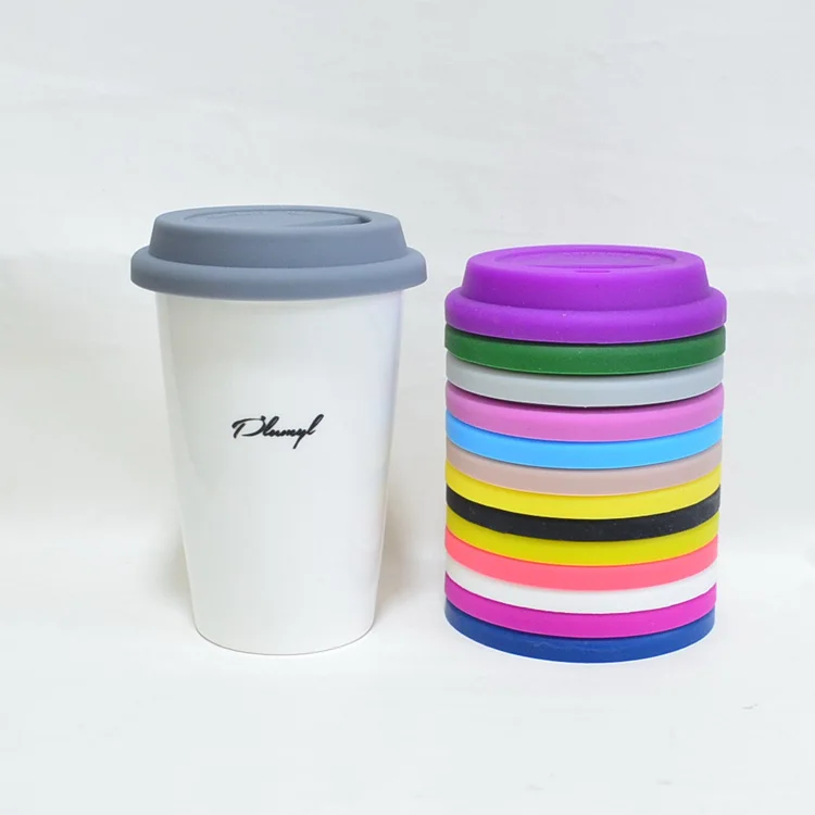 Reusable Coffee Silicone Mug Lid Custom Silicone Rubber Coffee Cup Lid