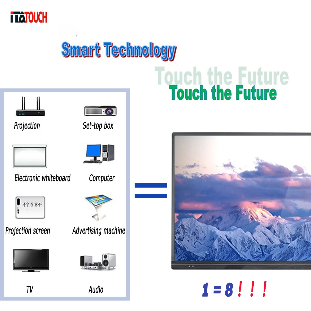 product-ITATOUCH-75 86 Inch Large Screen Smart Electronic Whiteboard Touch Board LED Interactive Boa-1