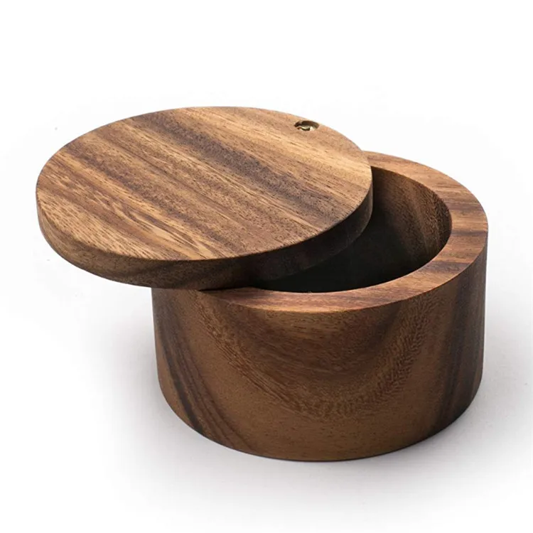 acacia wood salt box