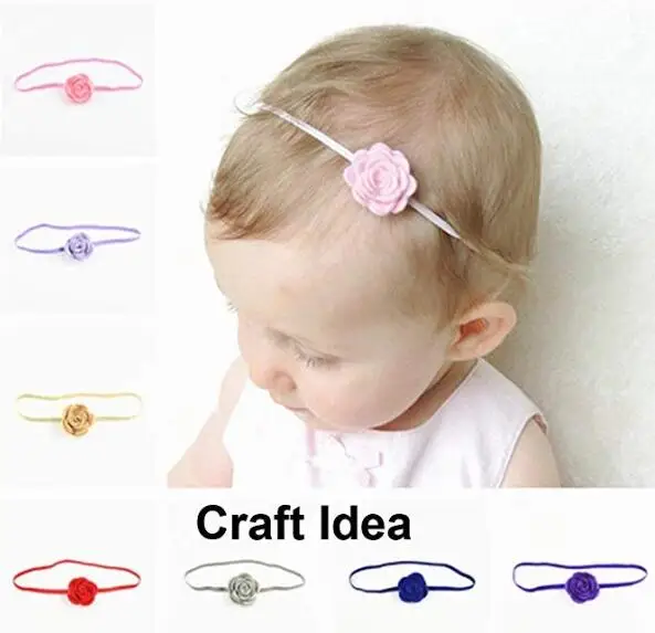 Felt Rose Flowers Applique for DIY Headband Hair Accessory Craft
