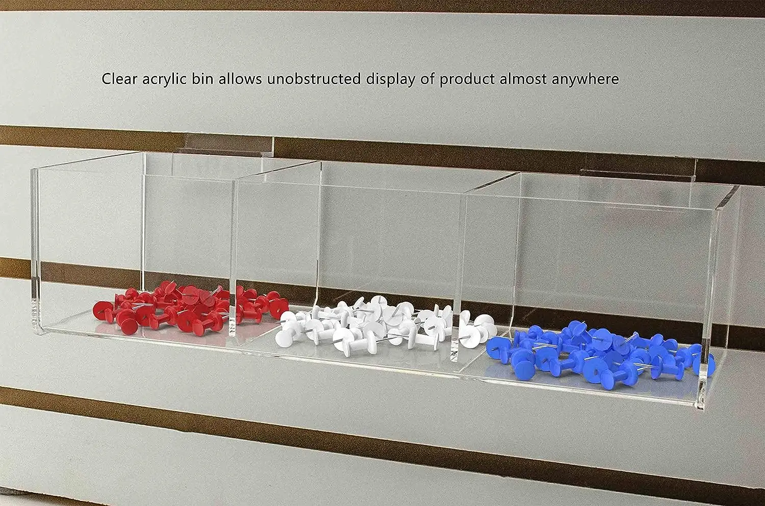 Clear Acrylic Slatwall Box Acrylic Slatwall Display Tray Slatwall