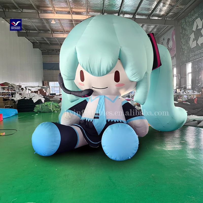 Giant Inflatable Cartoon Anime Inflatable Girl for Events