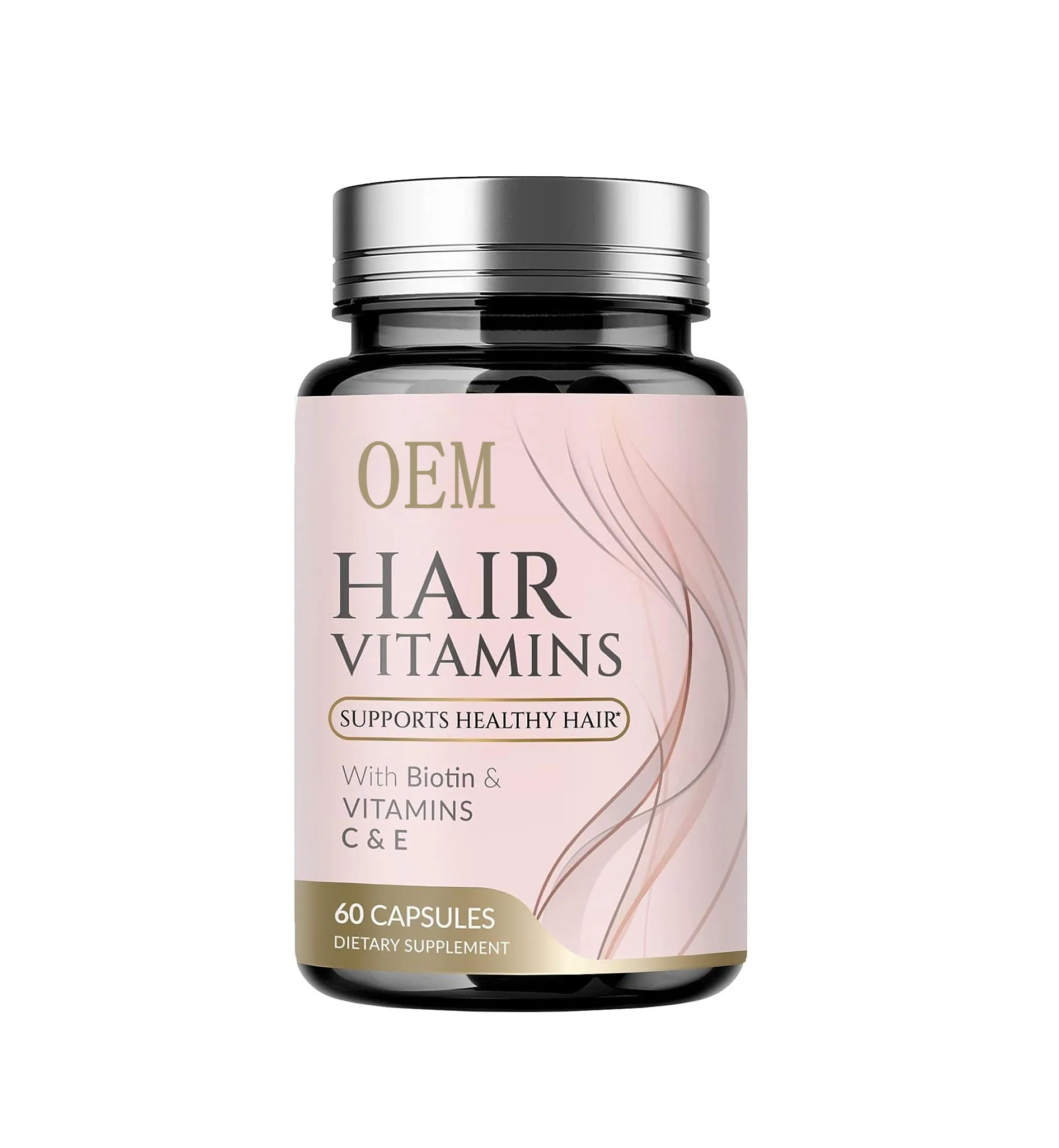 个人定制生物素头发维生素补充胶囊促进健康头发,皮肤和指甲生长