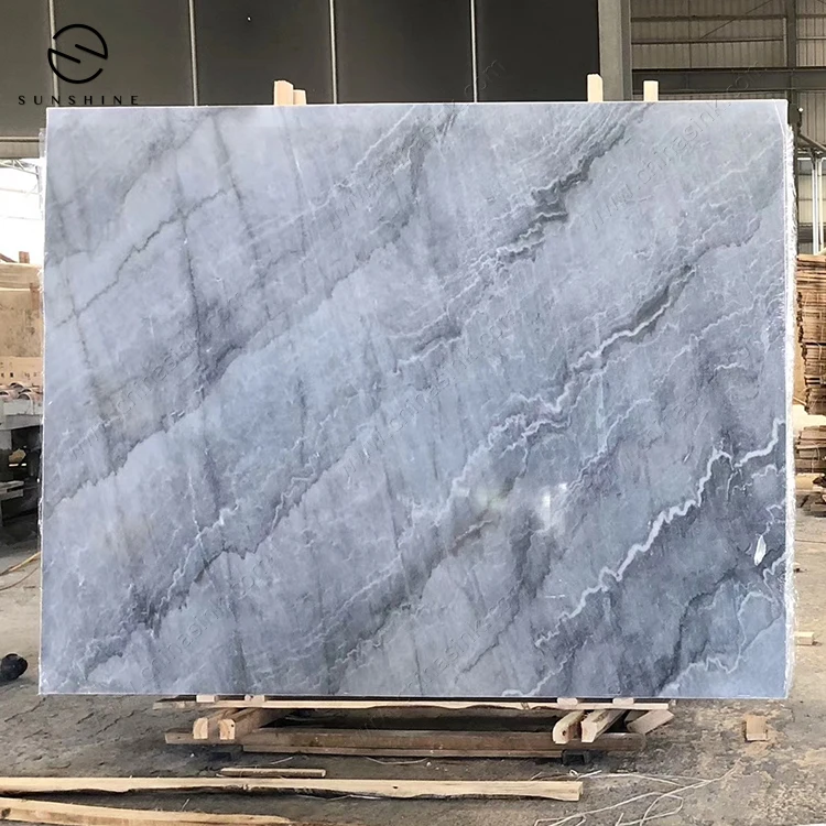Luxury Bruce Grey Marble Slabs for TV Wall Back Ground  Cut to Size Wall Tile