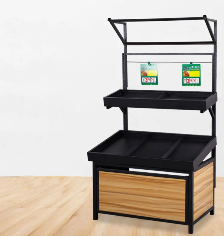 Estante De Exhibición De Suelo De Almacenamiento De Verduras Y Frutas