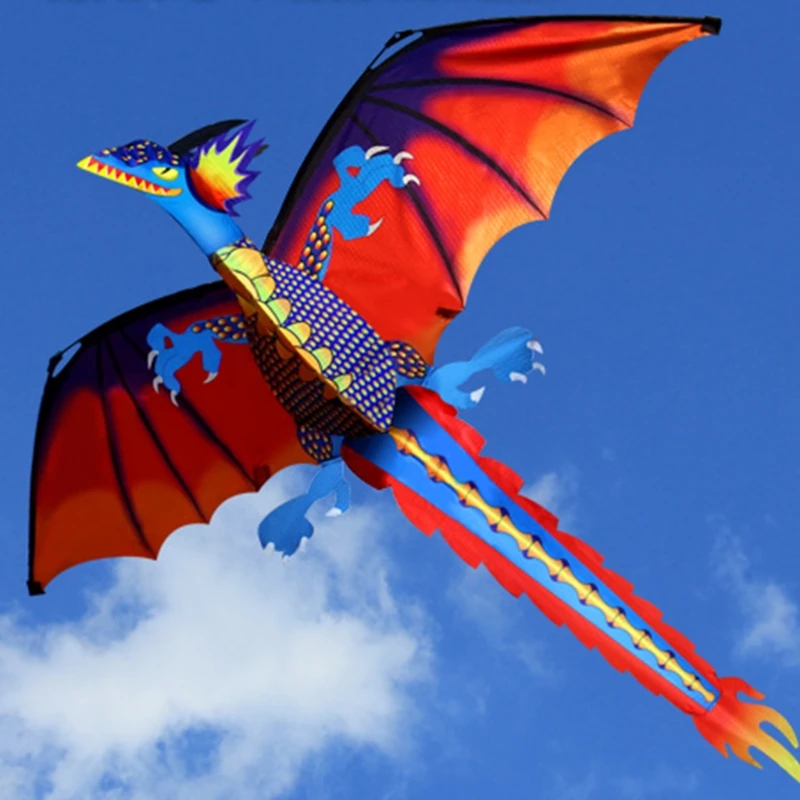Dragon Kite 3D Pterosaur Single Line With Tail Outdoor Sports Adults Kids T TOKU 