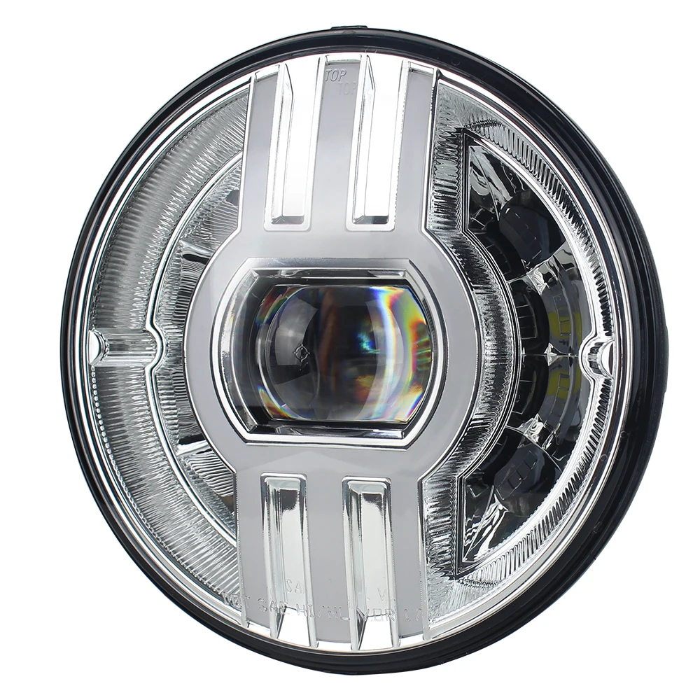 7" Inch Round LED Headlight Hi-low Beam DRL Kits For Jeep Wrangler JK Motorcycle Projector