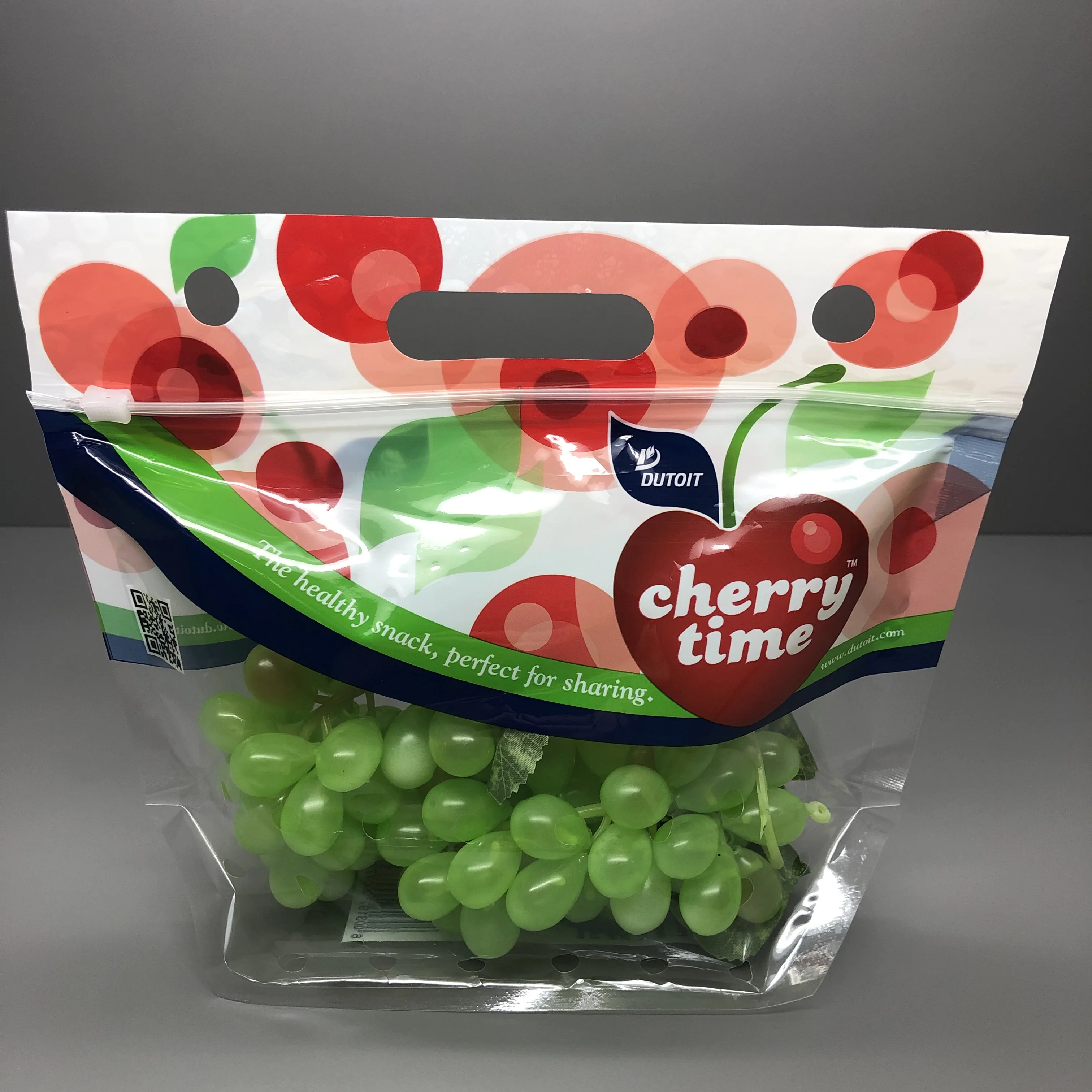 Good Printing Zipper Top Plastic Bag Fresh Keeping Fruit Vegetable Cherry Bag