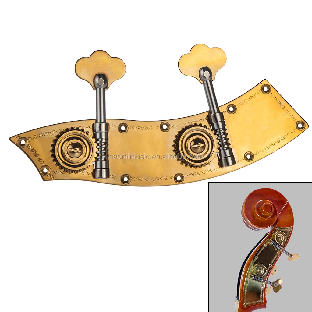 Naomi 2pcs 1r1l Upright Double Bass Two Plates Tuning Pegs Machine