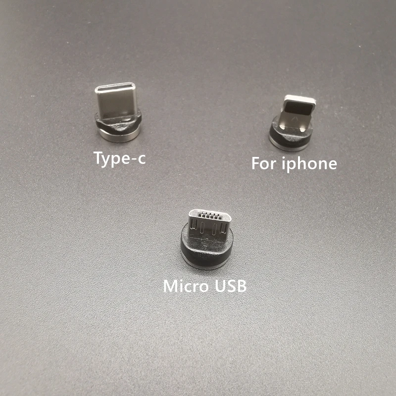 100CM 3 in 1 Type C Micro USB 3A LED 360 Degree Round Nylon Braided USB magnetic Fast Charging Cable - ANKUX.COM