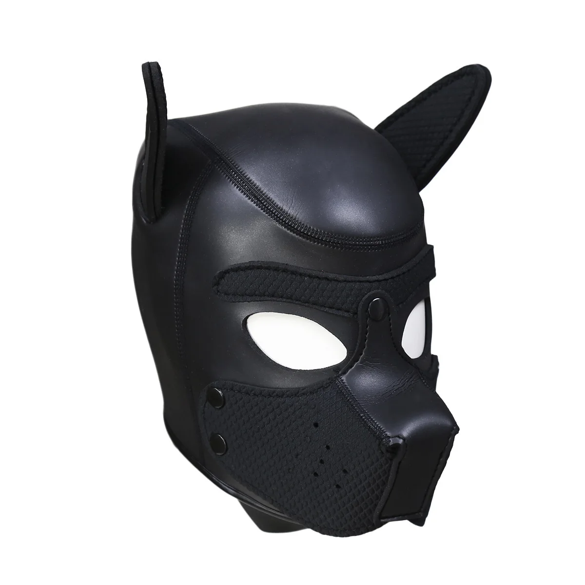 PU Leather Pet Puppy Cosplay Slave Restraint Bondage Sex toys For Couples Sponge Dog headgear Erotic hood