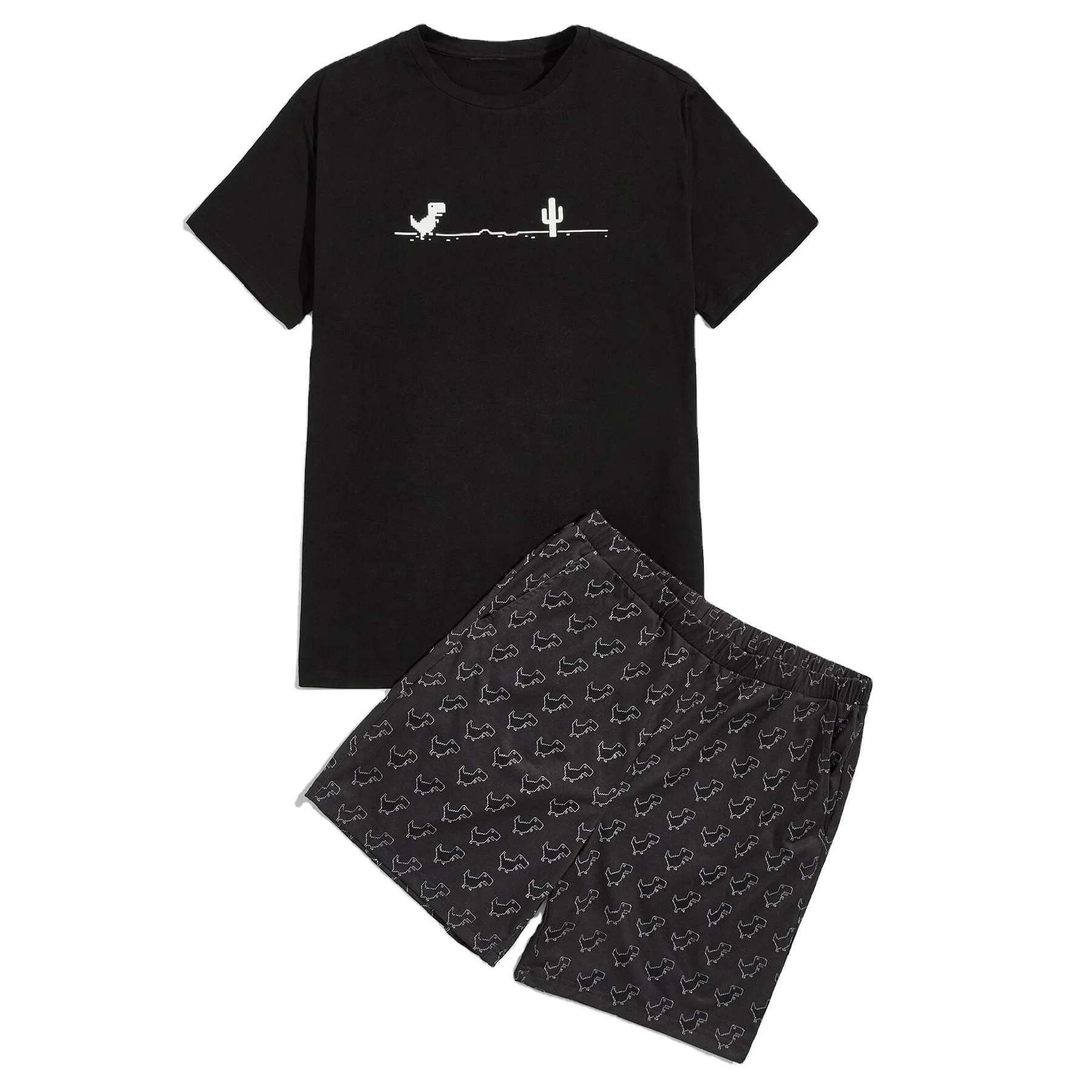 Cotton Men's Short Sleeve Pajama Set 
