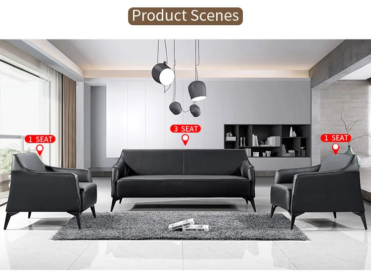 Pengpai Fashion Office Furniture Leather Small Modern Set Designs Modular Sofa