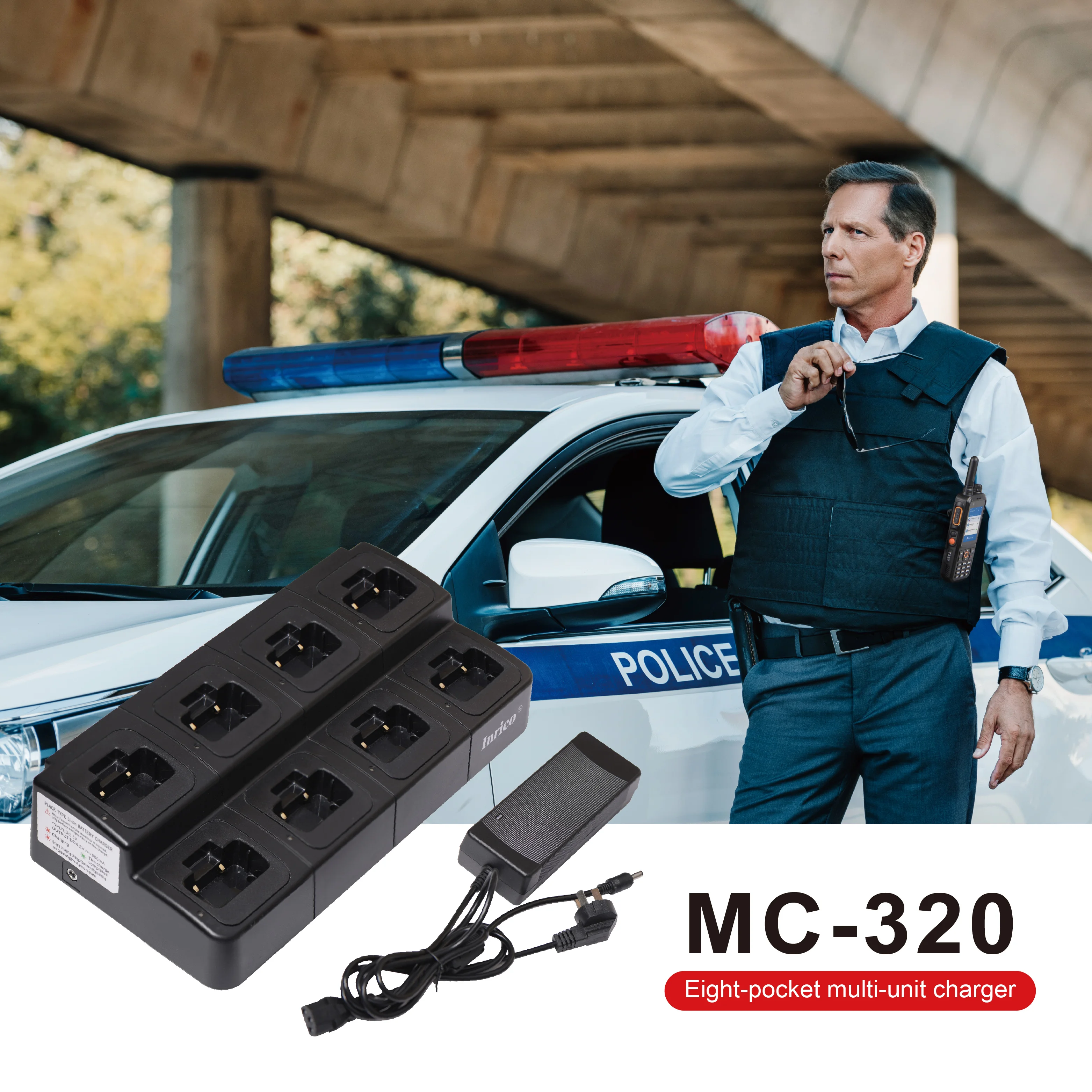 Mc-320 Multi Eight Way Charger For 4g Long Range Walkie Talkies Inrico ...